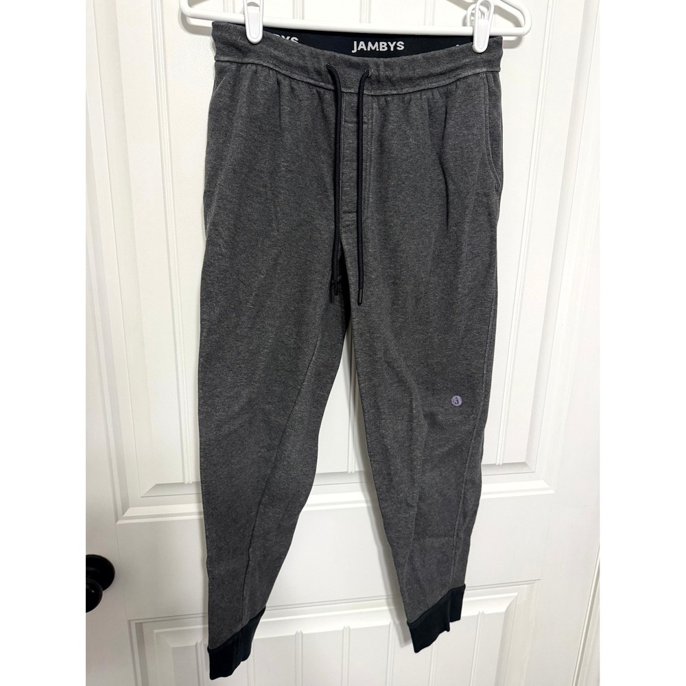 Jambys JamPants‎ Joggers Small Charcoal Grey Recycled Blend Loungewear Pants